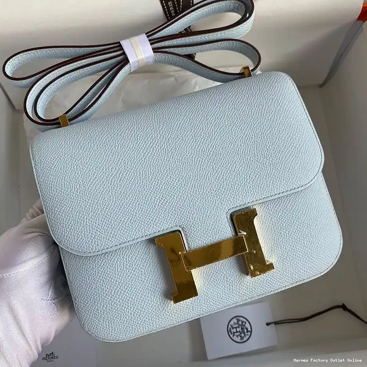In Hardware Sky Constance Gold Hermes Bag Leather Epsom Blue 0510